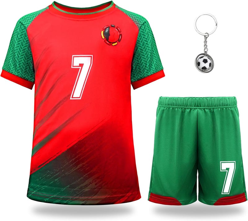 JVF Boys Soccer Jerseys Training Uniforms Soccer Jerseys for Boys Girls Soccer Fans Gift Set 4-14 Years - Image 1